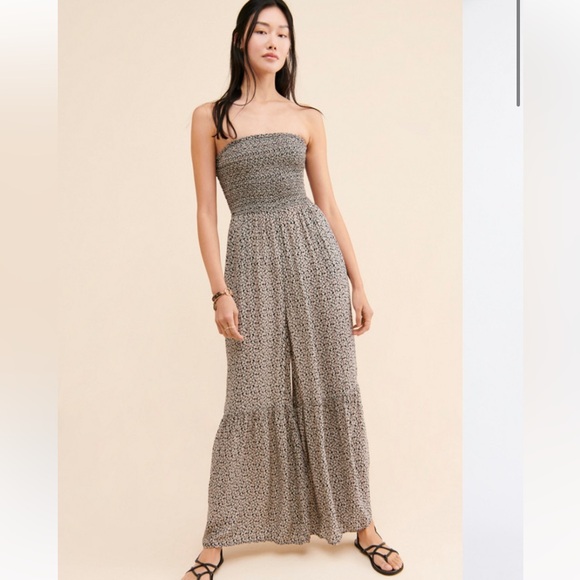 Free People Pants - Free People Little of your love jumpsuit-black and tan-size small
